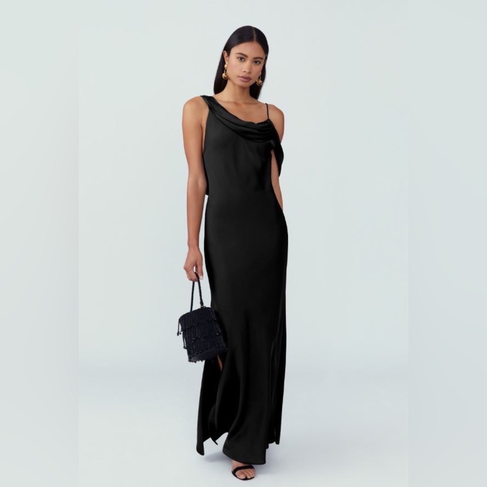 Fame and Partners The Francois Dress in Black Size 6